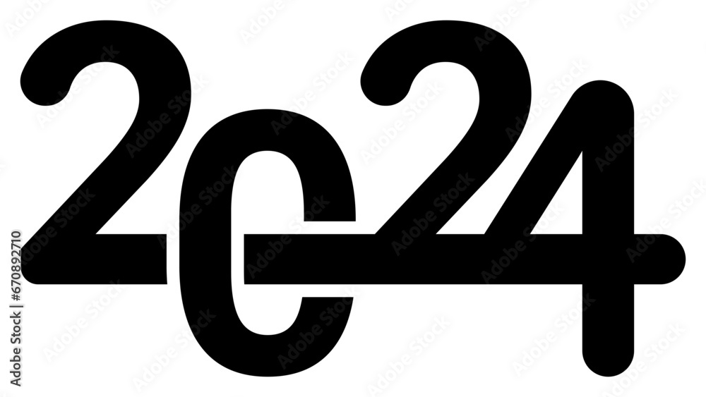 2024 New Year Sticker 2024 New Year Sticker