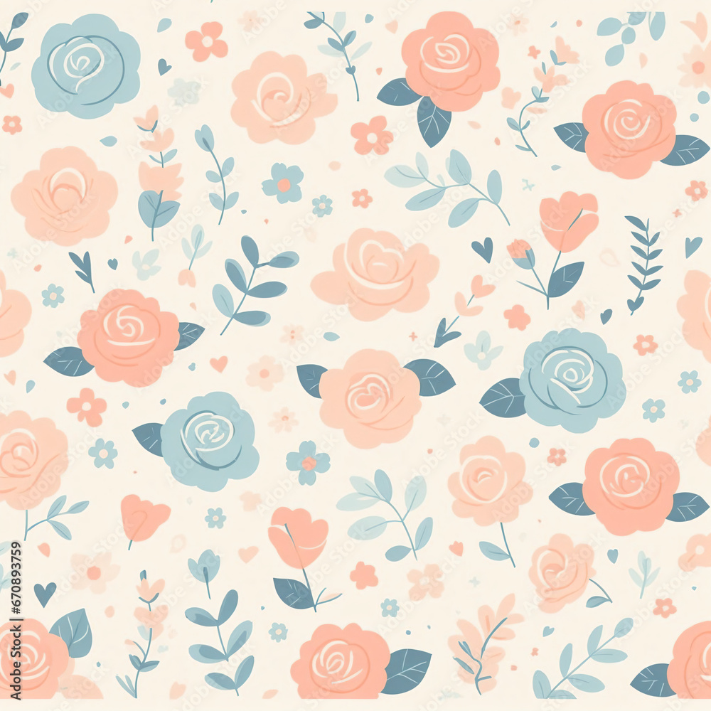 seamless background with roses