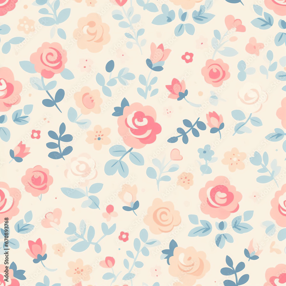 seamless pattern with roses seamless pattern with roses