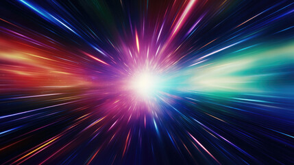 Light speed hyperspace warp background.