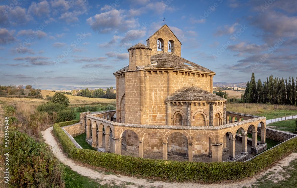 Santa Maria de Eunate church , 12th century, Ilzarbe Valley, Navarra, Spain