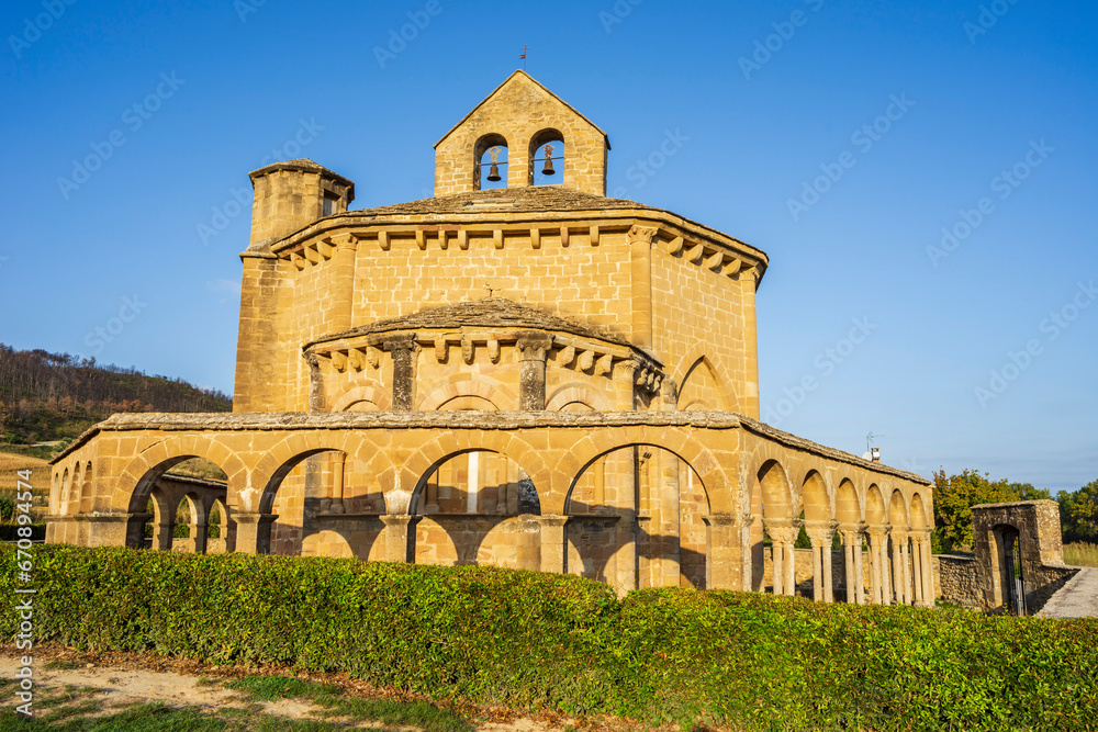 Santa Maria de Eunate church , porticoed gallery, 12th century, Ilzarbe ValleyNavarra, Spain12th century, Ilzarbe Valley, Navarra, Spain 12th century, Ilzarbe Valley, Navarra, Spain