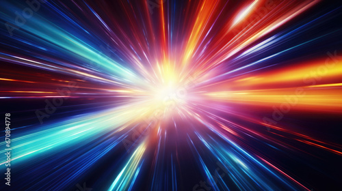 Light speed hyperspace warp background.