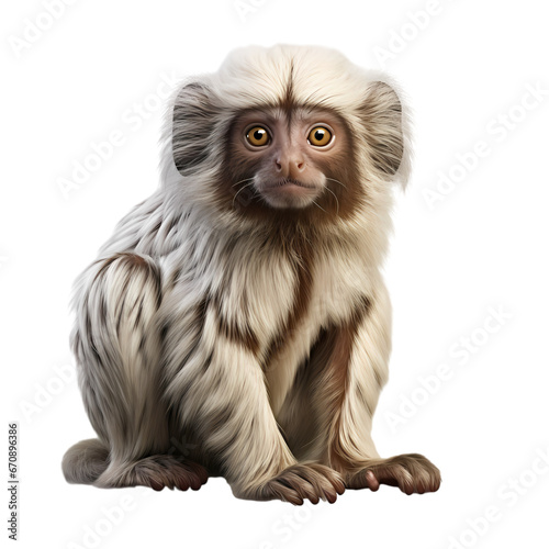 Tamarin on transparent background © feng