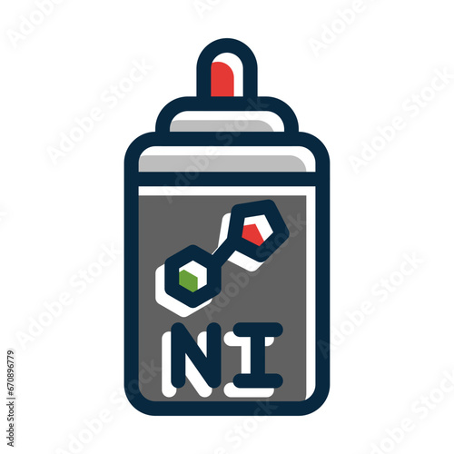Nicotine Vector Thick Line Filled Dark Colors