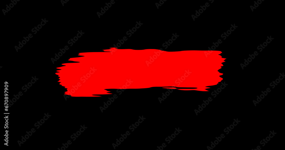 Red color brush stroke animation Brush stroke transition animation Red color brush stroke animation Brush stroke transition animation