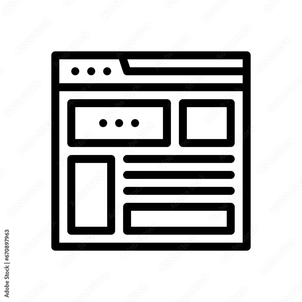 browser line icon browser line icon