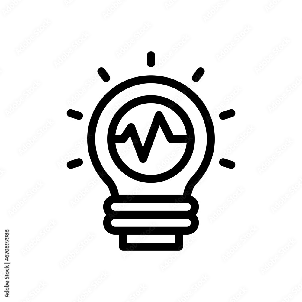 bulb line icon