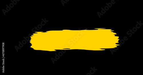 Εκτύπωση καμβά Yellow color brush stroke animation Brush stroke transition animation