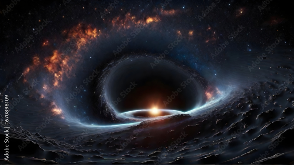 Amazing Black Hole Over The Milky Way - A Cosmic Wonder in Space Photography