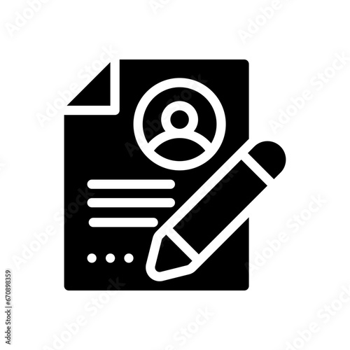 curriculum glyph icon