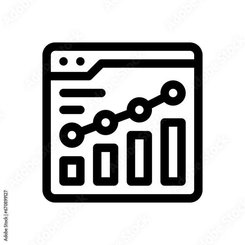 bar chart line icon