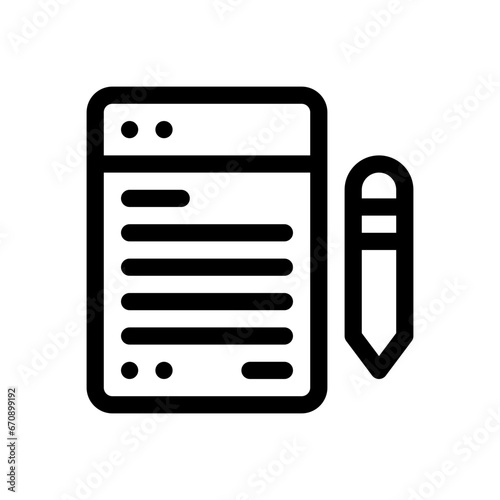 copywriting line icon