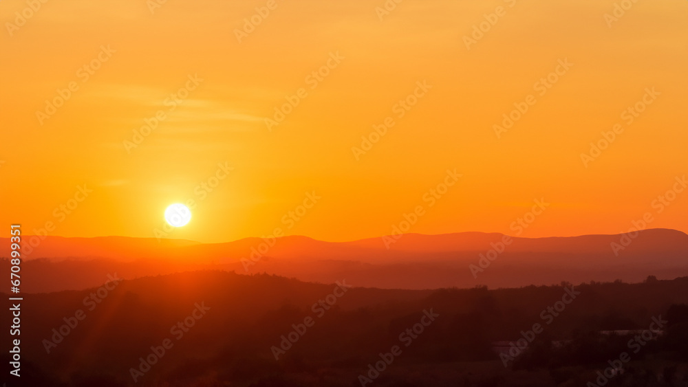 Beautiful sky at sunset, concept of beauty of nature at sunset