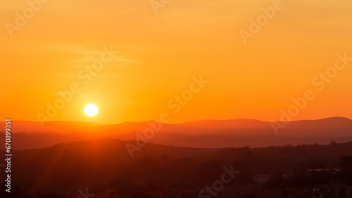 Beautiful sky at sunset, concept of beauty of nature at sunset © thothongkhonniyom