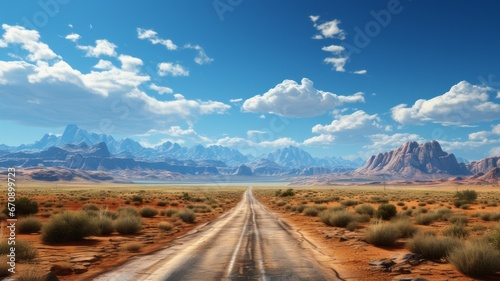 a road that goes through the desert
