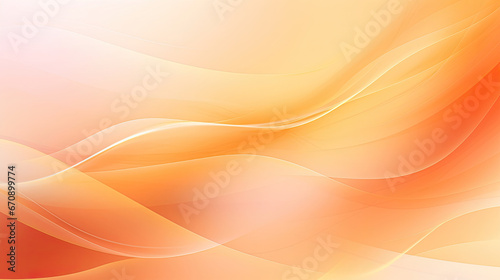 bright glowing smooth lines flowing yellow orange pastel abstract wallpaper created with Generative AI Technology
