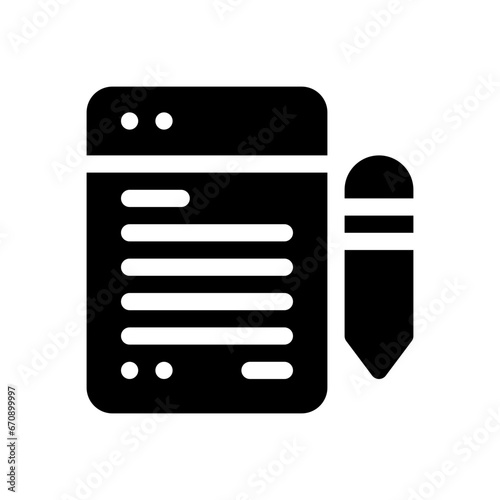 copywriting glyph icon