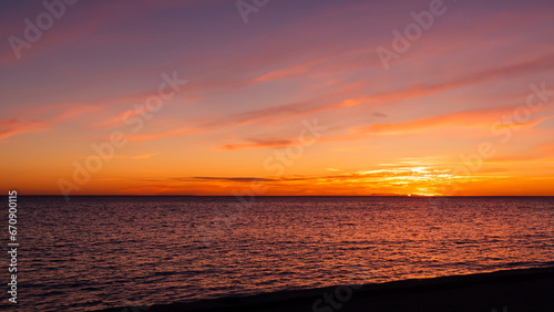Beautiful sky at sunset, concept of beauty of nature at sunset