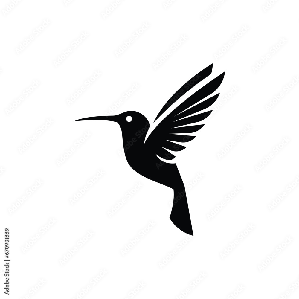 Obraz premium hummingbird logo vector icon illustration