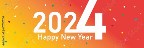 2024. Welcoming the New Year with Cheers. 2024 text for new year celebration photo