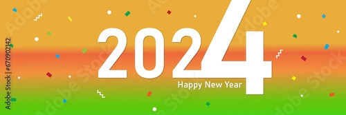 2024. 2024 Happy new year, New year theme for 2024 photo