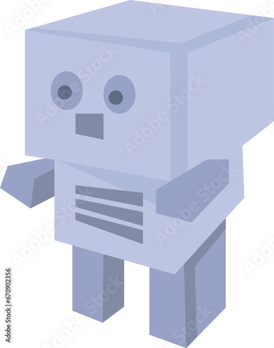 The blue robot vector cute