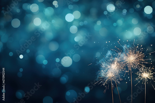 New Year s Eve background design with fireworks with empty copy space