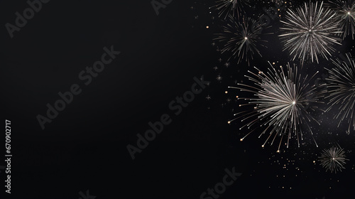 New Year s Eve background design with fireworks with empty copy space