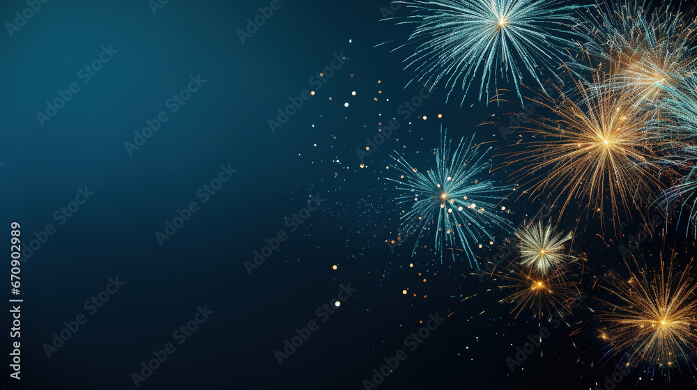 New Year's Eve background design with fireworks with empty copy space New Year's Eve background design with fireworks with empty copy space