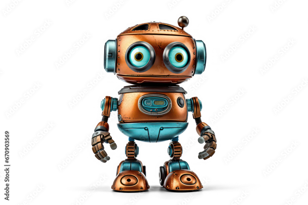 Cute and clever bot, isolated on transparent background Cute and clever bot, isolated on transparent background