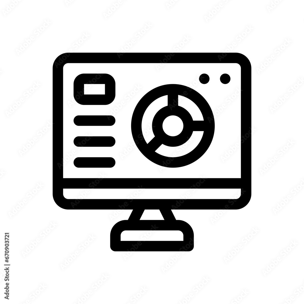 pie chart line icon pie chart line icon
