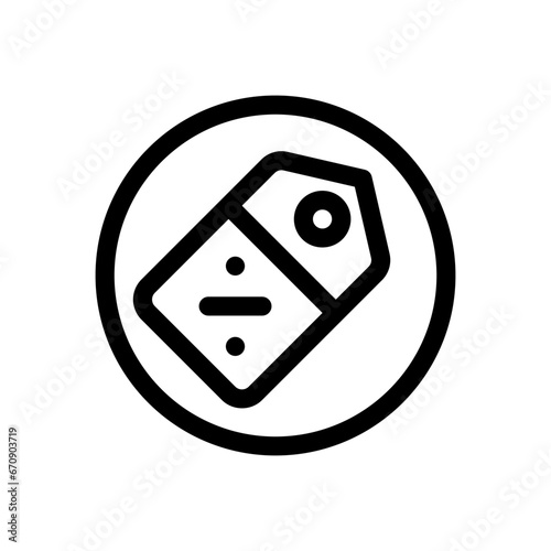 price tag line icon