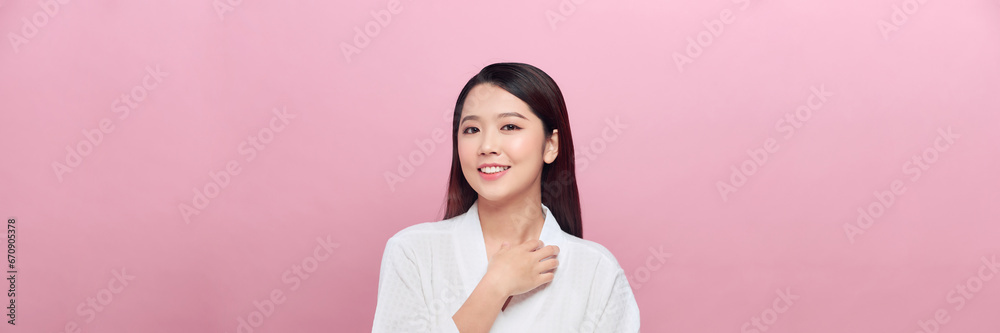 Give your skin the care it needs. Portrait of beauty woman. Give your skin the care it needs. Portrait of beauty woman.