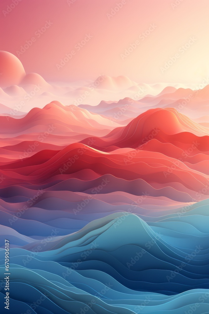 Soft red and blue gradient backdrop