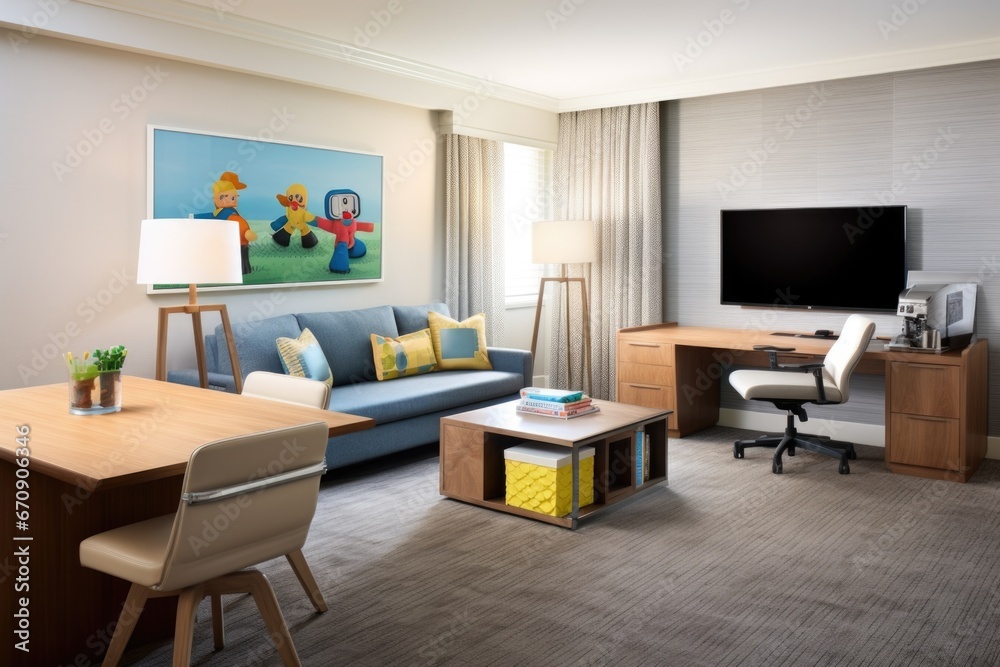 image of an executive suite converted into a family friendly environment image of an executive suite converted into a family friendly environment
