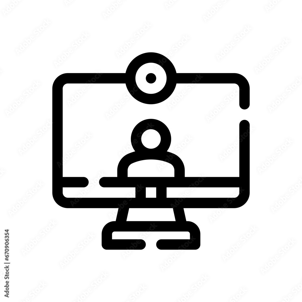 computer line icon