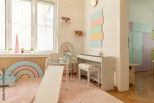Fototapeta Naklejka Na Ścianę i Meble -  Interior of a montessori kindergarten