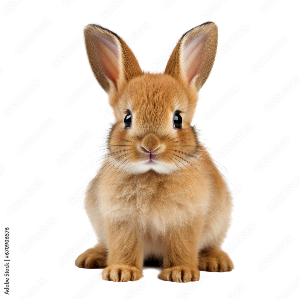 Cute little rabbit isolated on transparent background Cute little rabbit isolated on transparent background