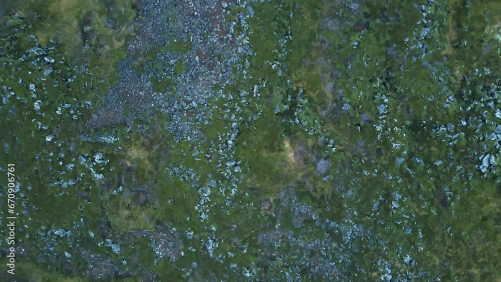 Top down aerial of barren soil in Iceland Top down aerial of barren soil in Iceland