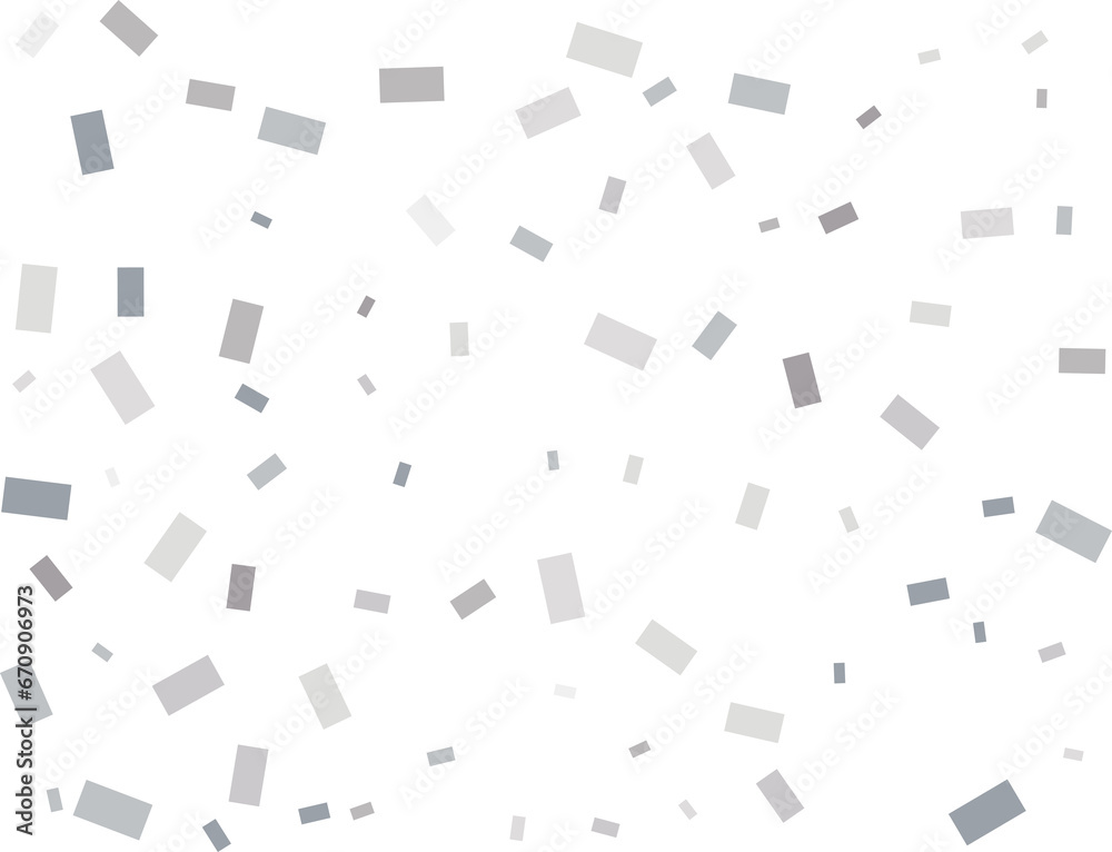 Gender Neutral Rectangular Silver Confetti