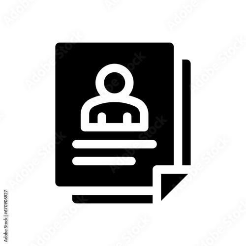 curriculum vitae glyph icon