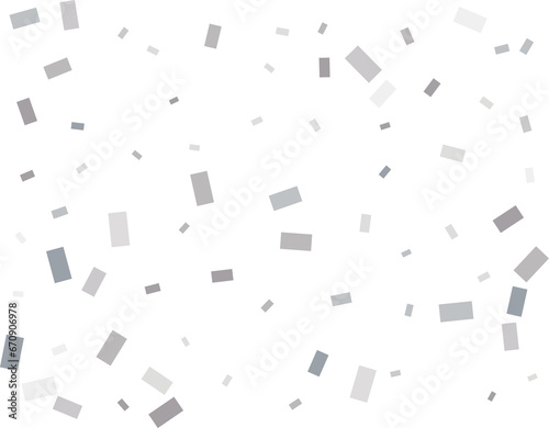 Gender Neutral Rectangular Silver Confetti