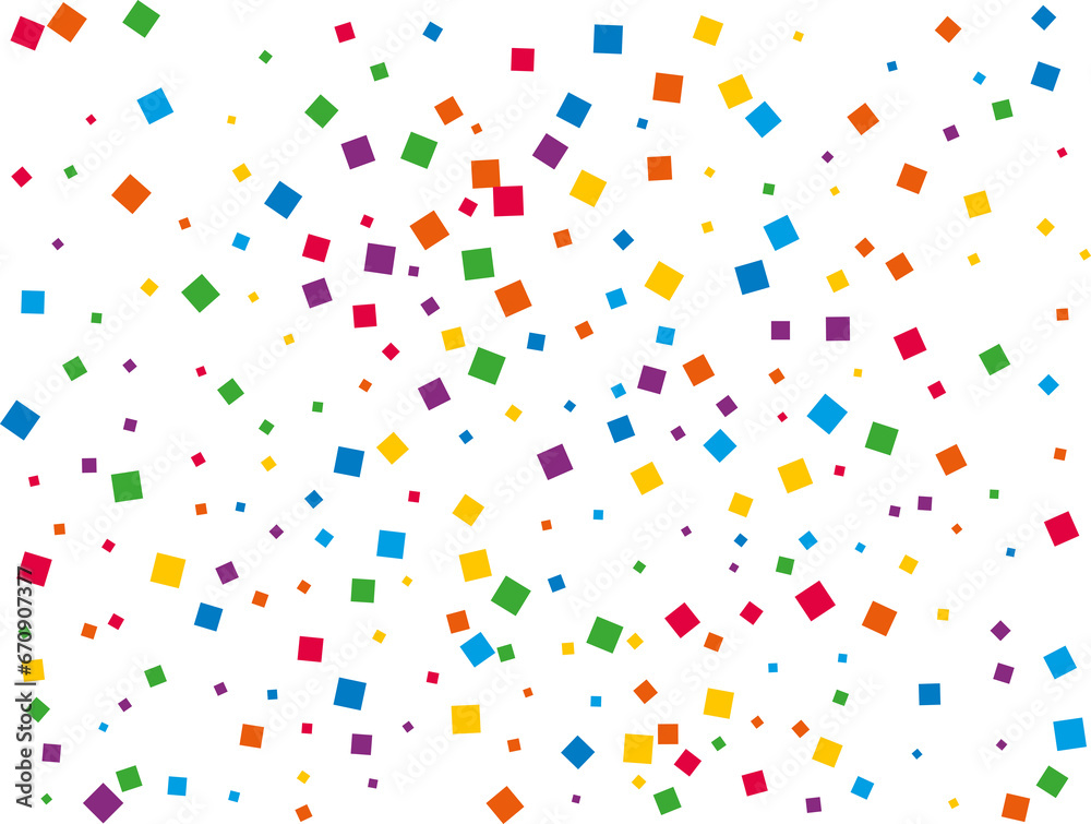 Rainbow Square Confetti
