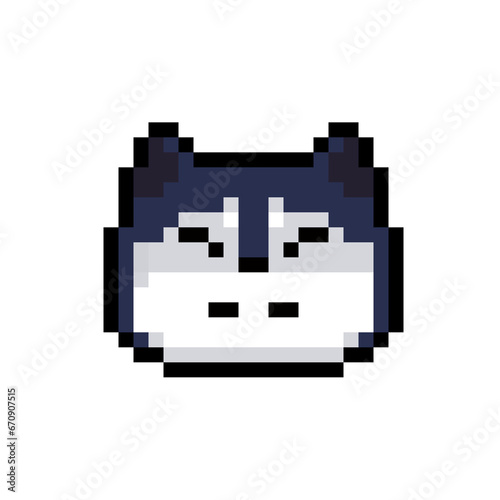 Siberian husky pixel art © mamond