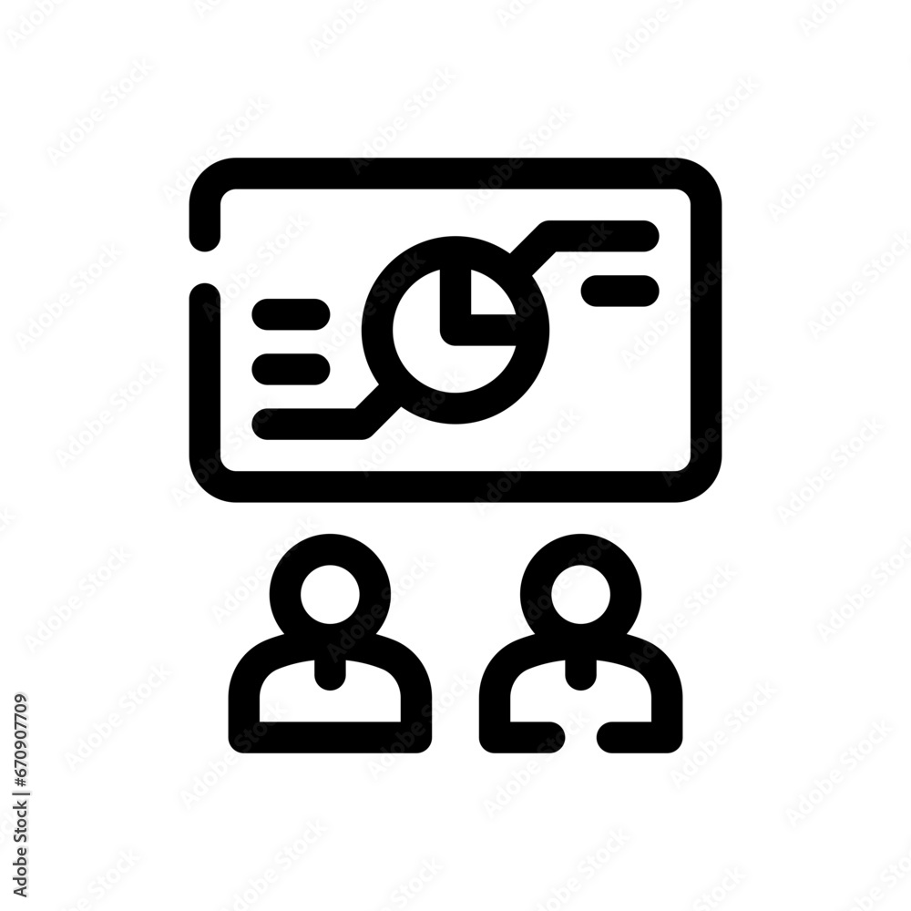 presentation line icon presentation line icon