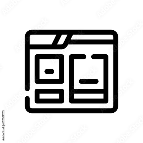 portfolio line icon