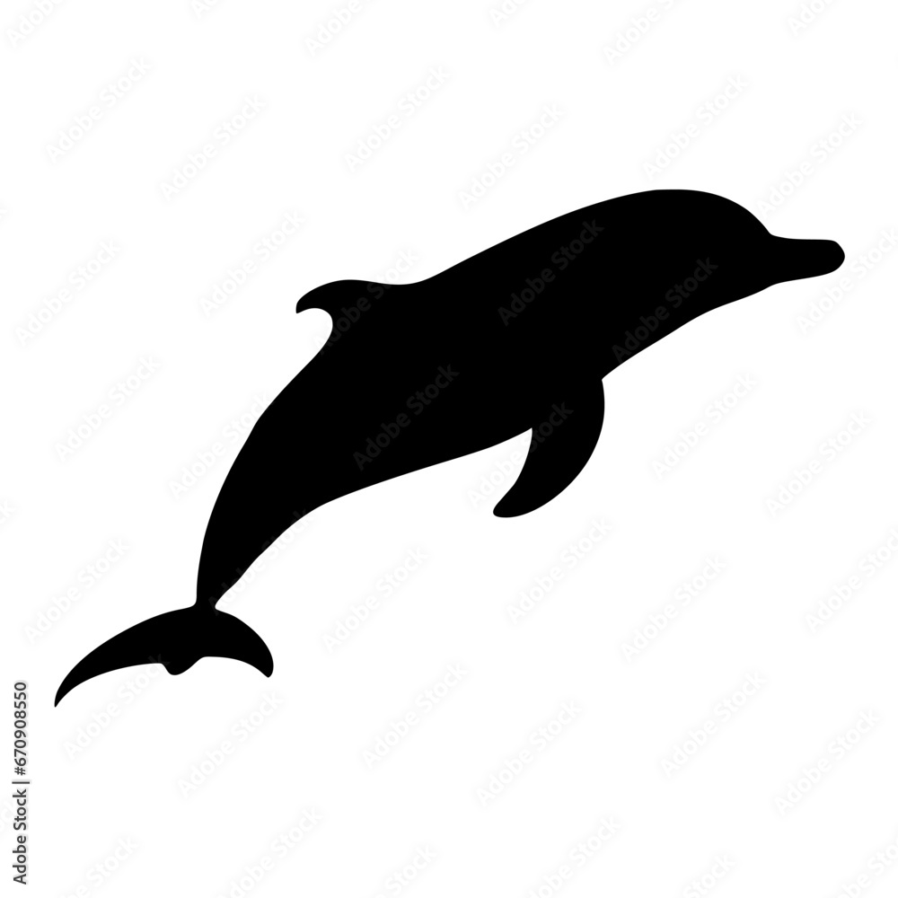 Fototapeta premium dolphin silhouette vector illustration