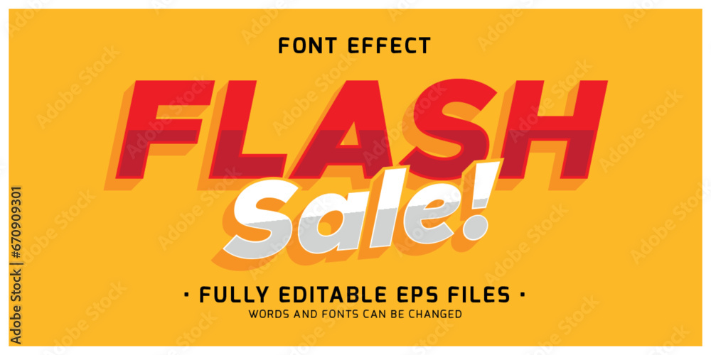 Flash sale minimalist design with editable text effect