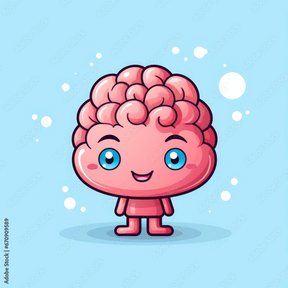 Brain , Cartoon, Icon Illustration Brain , Cartoon, Icon Illustration